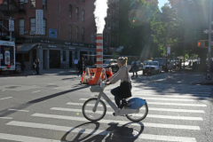 Steam Ableitung in der 1st Avenue, Lower East Side, Manhattan, New York, New York, USA
