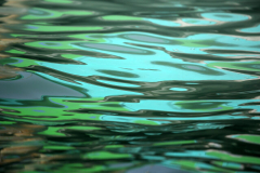 Reflections on water, River Danube, Bavaria, Austria